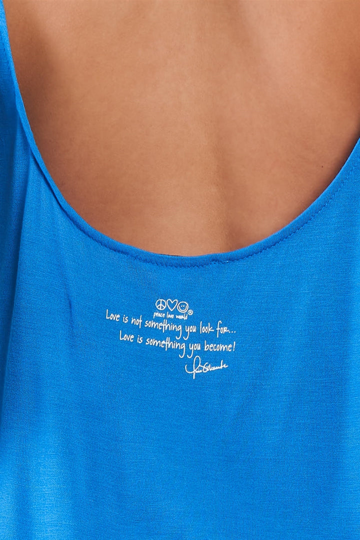 French Blue Sleeveless "Love Anchor, The Soul" Scoop Neck Tank Top