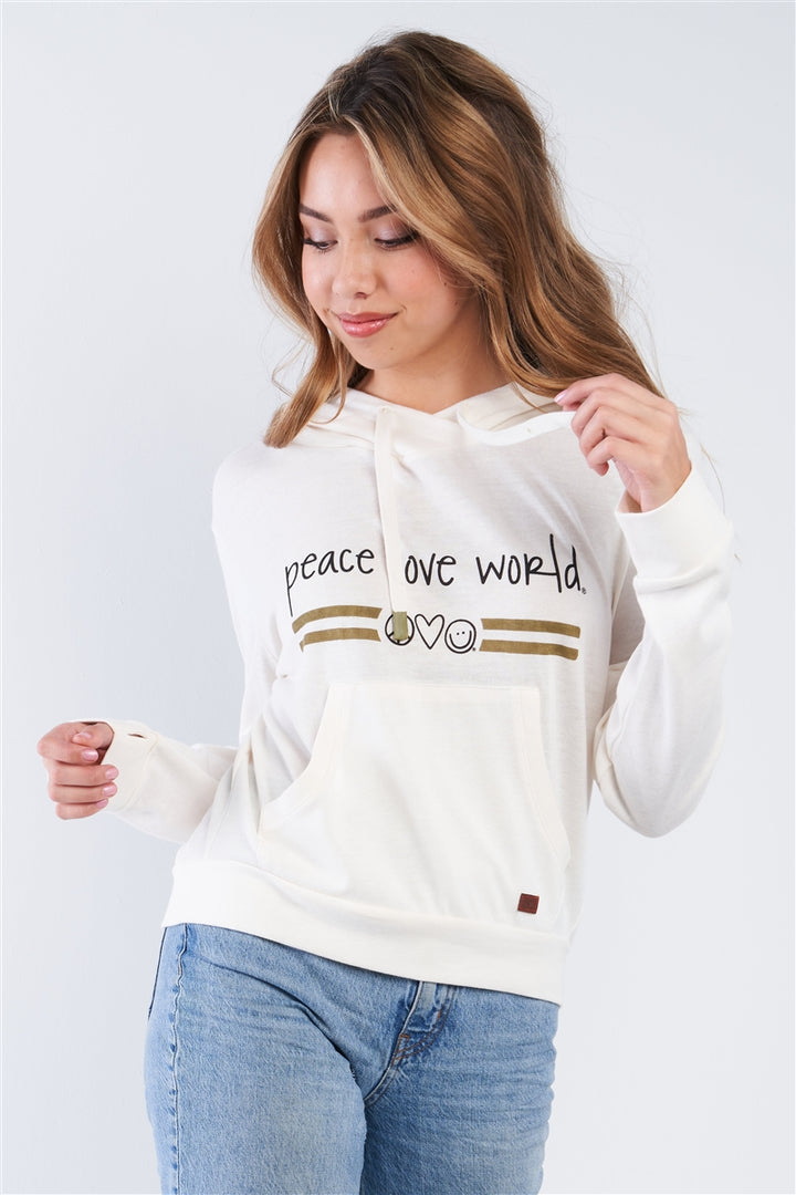 Pristine Long Sleeve Peace Love World Tour Hoodie