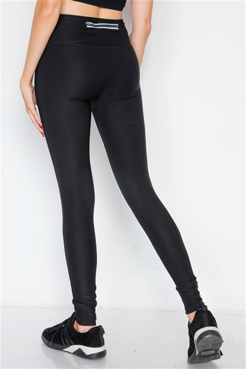 Jet Black Riffle Green Watercolor High-Rise Legging