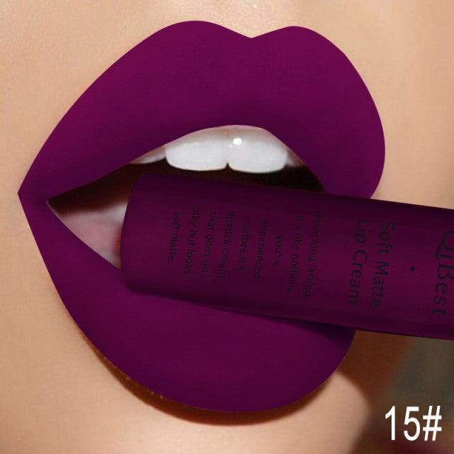 Matte Liquid Lipstick Waterproof Velvet Nude Red Lip Gloss