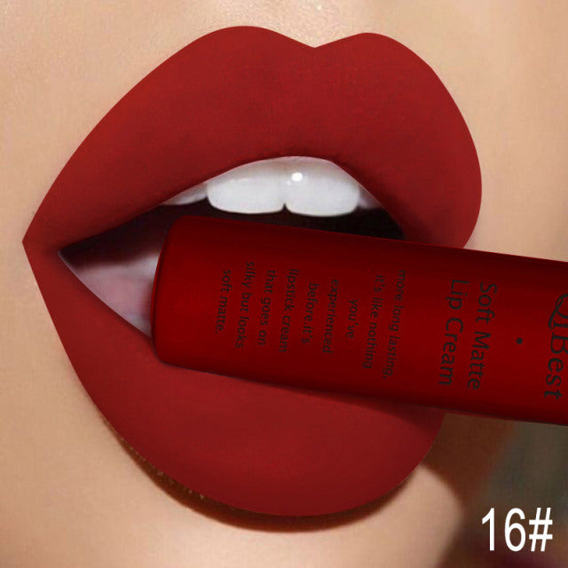 Matte Liquid Lipstick Waterproof Velvet Nude Red Lip Gloss