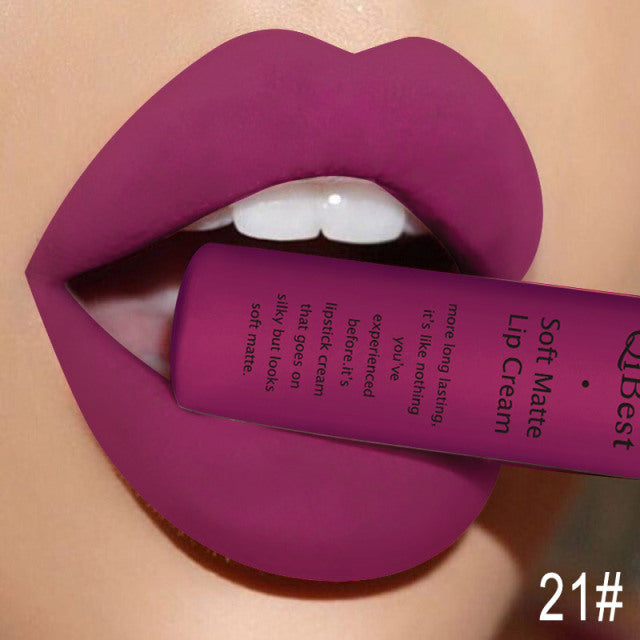 Matte Liquid Lipstick Waterproof Velvet Nude Red Lip Gloss