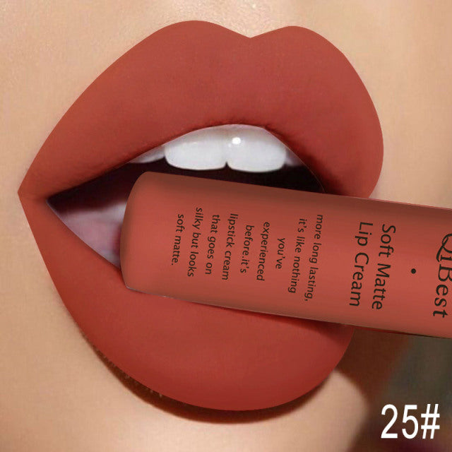 Matte Liquid Lipstick Waterproof Velvet Nude Red Lip Gloss