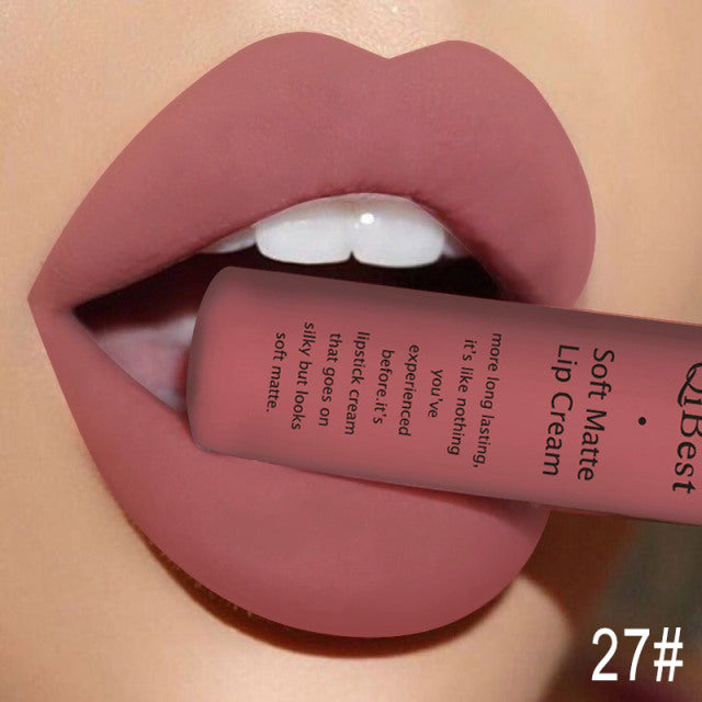 Matte Liquid Lipstick Waterproof Velvet Nude Red Lip Gloss