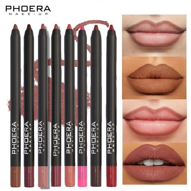 Lipliner Pencil Lip Makeup Lipstick Pencils Waterproof (PHOERA)