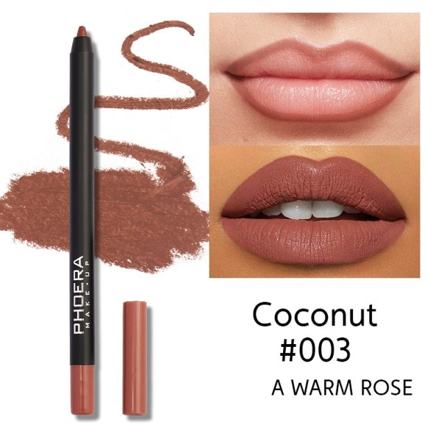 Lipliner Pencil Lip Makeup Lipstick Pencils Waterproof (PHOERA)