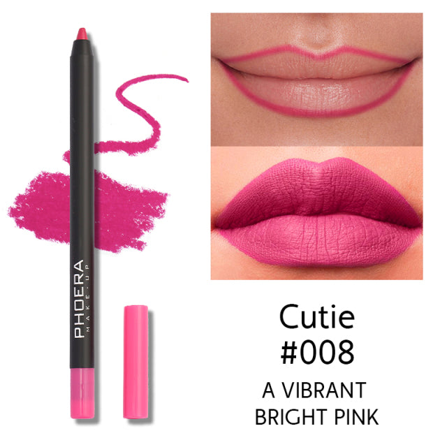 Lipliner Pencil Lip Makeup Lipstick Pencils Waterproof (PHOERA)