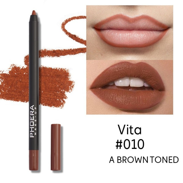 Lipliner Pencil Lip Makeup Lipstick Pencils Waterproof (PHOERA)