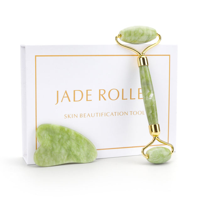 Gua Sha Jade Stone Anti-aging Wrinkle Skin Care Beauty Health Set Box