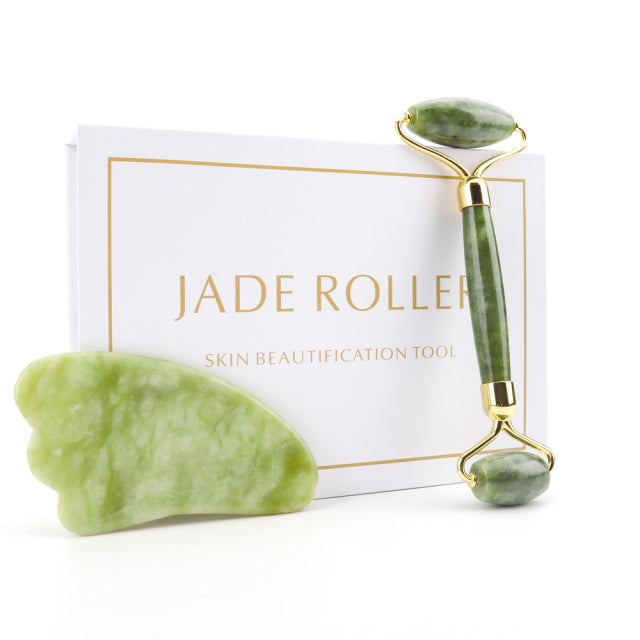 Gua Sha Jade Stone Anti-aging Wrinkle Skin Care Beauty Health Set Box