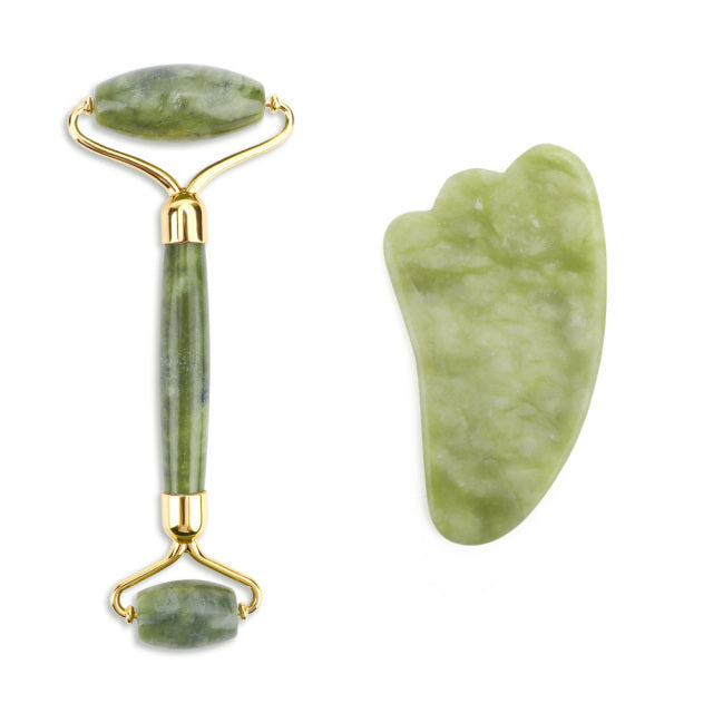 Gua Sha Jade Stone Anti-aging Wrinkle Skin Care Beauty Health Set Box