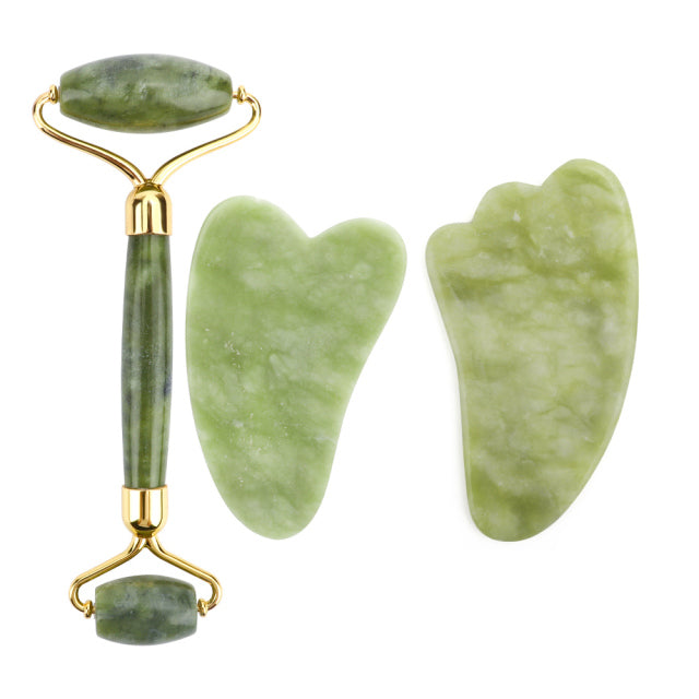 Gua Sha Jade Stone Anti-aging Wrinkle Skin Care Beauty Health Set Box