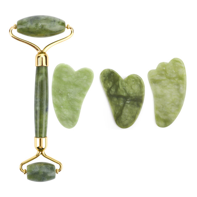 Gua Sha Jade Stone Anti-aging Wrinkle Skin Care Beauty Health Set Box