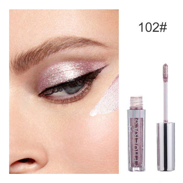 Eye Liner Pen Eyeshadow Palette Lasting Shimmer (PHOERA)