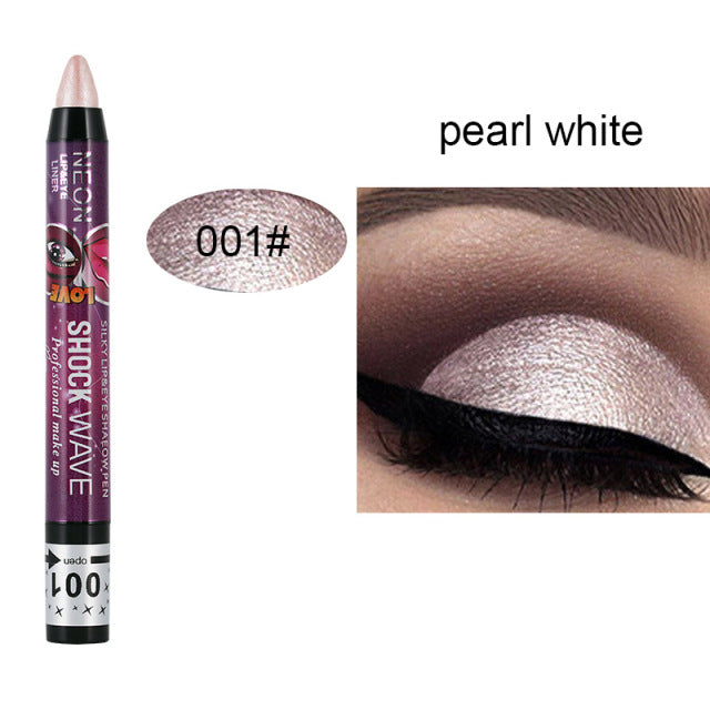 Eyeshadow Pen 12 Colors Shiny Glitter Silkworm Gel