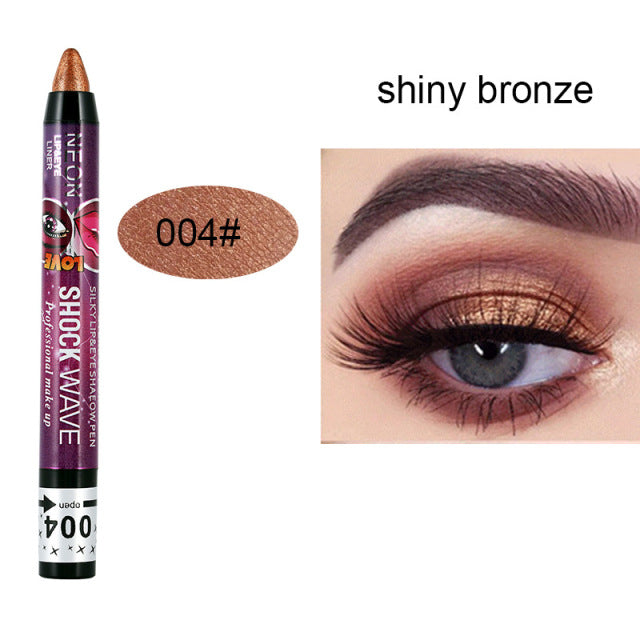 Eyeshadow Pen 12 Colors Shiny Glitter Silkworm Gel