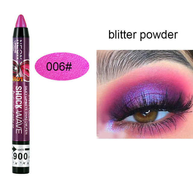 Eyeshadow Pen 12 Colors Shiny Glitter Silkworm Gel