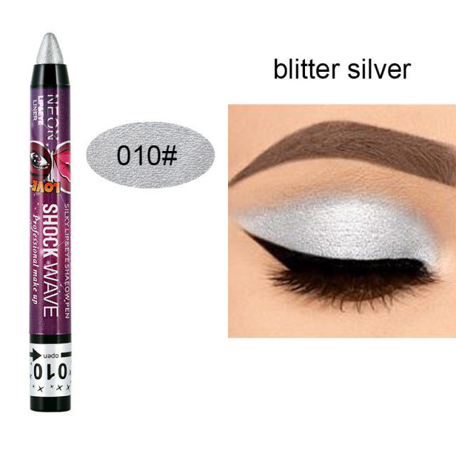 Eyeshadow Pen 12 Colors Shiny Glitter Silkworm Gel