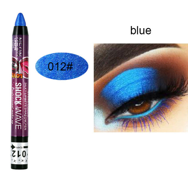 Eyeshadow Pen 12 Colors Shiny Glitter Silkworm Gel